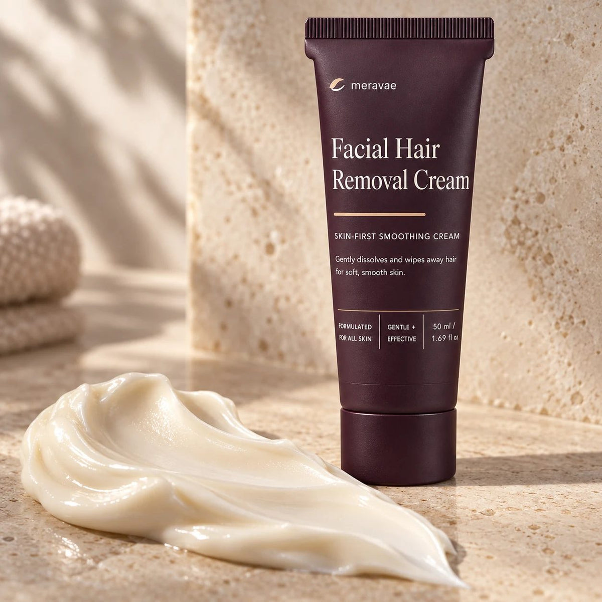Meravae product composition with a rich ivory cream texture